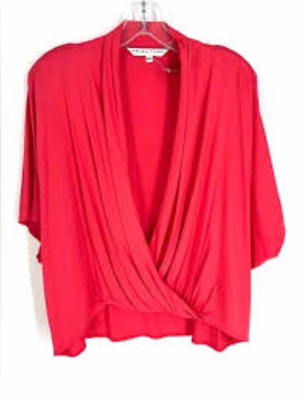Trina Turk Scarlet Pinktucked Faux Wrap Top